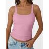 imageTrendy Queen Tank Tops for Women Summer Racerback Workout Tops Ribbed Spaghetti Strap Camisole Going Out Clothes 2025Pink