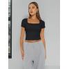 imageTrendy Queen Tshirts Shirts for Women Double Lined Going Out Crop Tops 2025 Spring Summer Workout Y2k Clothes Beach FashionBlack