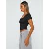 imageTrendy Queen Tshirts Shirts for Women Double Lined Going Out Crop Tops 2025 Spring Summer Workout Y2k Clothes Beach FashionBlack