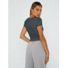 imageTrendy Queen Tshirts Shirts for Women Double Lined Going Out Crop Tops 2025 Spring Summer Workout Y2k Clothes Beach FashionDarkgrey