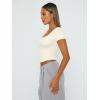 imageTrendy Queen Tshirts Shirts for Women Double Lined Going Out Crop Tops 2025 Spring Summer Workout Y2k Clothes Beach FashionLightapricot