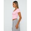 imageTrendy Queen Tshirts Shirts for Women Double Lined Going Out Crop Tops 2025 Spring Summer Workout Y2k Clothes Beach FashionSakurapink