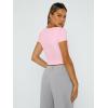 imageTrendy Queen Tshirts Shirts for Women Double Lined Going Out Crop Tops 2025 Spring Summer Workout Y2k Clothes Beach FashionSakurapink