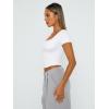 imageTrendy Queen Tshirts Shirts for Women Double Lined Going Out Crop Tops 2025 Spring Summer Workout Y2k Clothes Beach FashionWhite
