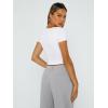 imageTrendy Queen Tshirts Shirts for Women Double Lined Going Out Crop Tops 2025 Spring Summer Workout Y2k Clothes Beach FashionWhite