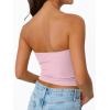 imageTrendy Queen Tube Tops for Women 2025 Summer Going Out Crop Ribbed Tank Bandeau Sexy Fashion Y2k Spring Sleeveless BraPink