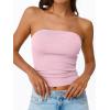 imageTrendy Queen Tube Tops for Women 2025 Summer Going Out Crop Ribbed Tank Bandeau Sexy Fashion Y2k Spring Sleeveless BraPink