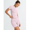 imageTrendy Queen Womens 2 Piece Workout Sets Short Matching Lounge Sets Summer Clothes Going Out Gym OutfitsBabypink