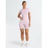 imageTrendy Queen Womens 2 Piece Workout Sets Short Matching Lounge Sets Summer Clothes Going Out Gym OutfitsBabypink