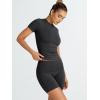 imageTrendy Queen Womens 2 Piece Workout Sets Short Matching Lounge Sets Summer Clothes Going Out Gym OutfitsBlack