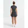 imageTrendy Queen Womens 2 Piece Workout Sets Short Matching Lounge Sets Summer Clothes Going Out Gym OutfitsBlackgrey