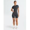 imageTrendy Queen Womens 2 Piece Workout Sets Short Matching Lounge Sets Summer Clothes Going Out Gym OutfitsBlackgrey