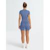 imageTrendy Queen Womens 2 Piece Workout Sets Short Matching Lounge Sets Summer Clothes Going Out Gym OutfitsBlue