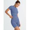 imageTrendy Queen Womens 2 Piece Workout Sets Short Matching Lounge Sets Summer Clothes Going Out Gym OutfitsBlue