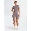 imageTrendy Queen Womens 2 Piece Workout Sets Short Matching Lounge Sets Summer Clothes Going Out Gym OutfitsCoffeegrey