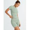 imageTrendy Queen Womens 2 Piece Workout Sets Short Matching Lounge Sets Summer Clothes Going Out Gym OutfitsGrassgreen