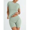 imageTrendy Queen Womens 2 Piece Workout Sets Short Matching Lounge Sets Summer Clothes Going Out Gym OutfitsGrassgreen