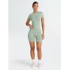 imageTrendy Queen Womens 2 Piece Workout Sets Short Matching Lounge Sets Summer Clothes Going Out Gym OutfitsGrassgreen