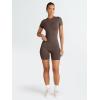imageTrendy Queen Womens 2 Piece Workout Sets Short Matching Lounge Sets Summer Clothes Going Out Gym OutfitsMochabrown
