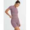 imageTrendy Queen Womens 2 Piece Workout Sets Short Matching Lounge Sets Summer Clothes Going Out Gym OutfitsNutmeg