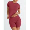 imageTrendy Queen Womens 2 Piece Workout Sets Short Matching Lounge Sets Summer Clothes Going Out Gym OutfitsRed