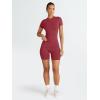 imageTrendy Queen Womens 2 Piece Workout Sets Short Matching Lounge Sets Summer Clothes Going Out Gym OutfitsRed