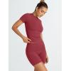 imageTrendy Queen Womens 2 Piece Workout Sets Short Matching Lounge Sets Summer Clothes Going Out Gym OutfitsRed