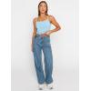 imageTrendy Queen Womens Adjustable Camisole Sleeveless Square Neck Spaghetti Strap Tank Tops Basic ShirtBaby Blue