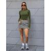 imageTrendy Queen Womens Boat Neck Tops Long Sleeve Shirts Casual Fitted Tee Shirts Solid Color Fall Basic ClothesArmygreen