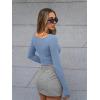 imageTrendy Queen Womens Boat Neck Tops Long Sleeve Shirts Casual Fitted Tee Shirts Solid Color Fall Basic ClothesBluepurple