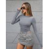 imageTrendy Queen Womens Boat Neck Tops Long Sleeve Shirts Casual Fitted Tee Shirts Solid Color Fall Basic ClothesLightgrey