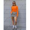 imageTrendy Queen Womens Boat Neck Tops Long Sleeve Shirts Casual Fitted Tee Shirts Solid Color Fall Basic ClothesOrange