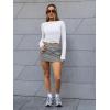 imageTrendy Queen Womens Boat Neck Tops Long Sleeve Shirts Casual Fitted Tee Shirts Solid Color Fall Basic ClothesWhite