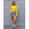 imageTrendy Queen Womens Boat Neck Tops Long Sleeve Shirts Casual Fitted Tee Shirts Solid Color Fall Basic ClothesYellow