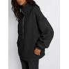 imageTrendy Queen Womens Half Zip Oversized Sweatshirts Casual Pullover Long Sleeve Shirts Fall Fashion 2024 Winter ClothesBlack