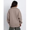 imageTrendy Queen Womens Half Zip Oversized Sweatshirts Casual Pullover Long Sleeve Shirts Fall Fashion 2024 Winter ClothesCoffee Grey