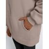 imageTrendy Queen Womens Half Zip Oversized Sweatshirts Casual Pullover Long Sleeve Shirts Fall Fashion 2024 Winter ClothesCoffee Grey