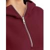 imageTrendy Queen Womens Hoodies Quarter Half Zip Pullover Oversized Sweatshirts Half With Pockets Fall ClothesWinered