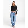imageTrendy Queen Womens Long Sleeve Shirts 2025 Ruched Boat Neck Business Casual Tops Fitted Crop Cute Spring OutfitsBlack