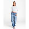 imageTrendy Queen Womens Long Sleeve Shirts 2025 Ruched Boat Neck Business Casual Tops Fitted Crop Cute Spring OutfitsWhite
