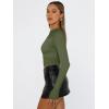 imageTrendy Queen Womens Long Sleeve Shirts Basic Tees Crop Tops Going Out Spring 2025 Workout Outfits Y2k ClothesArmy Green