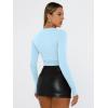 imageTrendy Queen Womens Long Sleeve Shirts Basic Tees Crop Tops Going Out Spring 2025 Workout Outfits Y2k ClothesBaby Blue