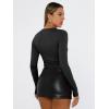 imageTrendy Queen Womens Long Sleeve Shirts Basic Tees Crop Tops Going Out Spring 2025 Workout Outfits Y2k ClothesBlack