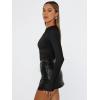 imageTrendy Queen Womens Long Sleeve Shirts Basic Tees Crop Tops Going Out Spring 2025 Workout Outfits Y2k ClothesBlack