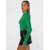 imageTrendy Queen Womens Long Sleeve Shirts Basic Tees Crop Tops Going Out Spring 2025 Workout Outfits Y2k ClothesGreen