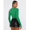 imageTrendy Queen Womens Long Sleeve Shirts Basic Tees Crop Tops Going Out Spring 2025 Workout Outfits Y2k ClothesGreen