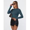 imageTrendy Queen Womens Long Sleeve Shirts Basic Tees Crop Tops Going Out Spring 2025 Workout Outfits Y2k ClothesHaze Blue