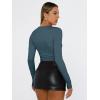 imageTrendy Queen Womens Long Sleeve Shirts Basic Tees Crop Tops Going Out Spring 2025 Workout Outfits Y2k ClothesHaze Blue