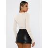 imageTrendy Queen Womens Long Sleeve Shirts Basic Tees Crop Tops Going Out Spring 2025 Workout Outfits Y2k ClothesLight Apricot