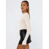 imageTrendy Queen Womens Long Sleeve Shirts Basic Tees Crop Tops Going Out Spring 2025 Workout Outfits Y2k ClothesLight Apricot